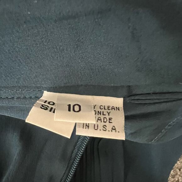 Assar New York 100% Silk Evening Dress w Sash 10 Pleated Event Special Occasion - Picture 10 of 11